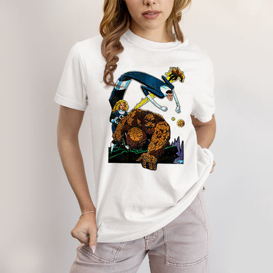 Camiseta Algodão Unissex T shirt O Quarteto Fantástico Cartoon