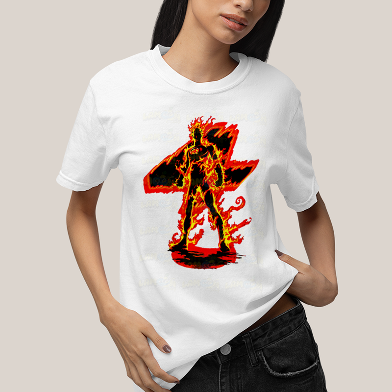 Camiseta Algodão Unissex T shirt Quarteto Fantástico Tocha Humana 4