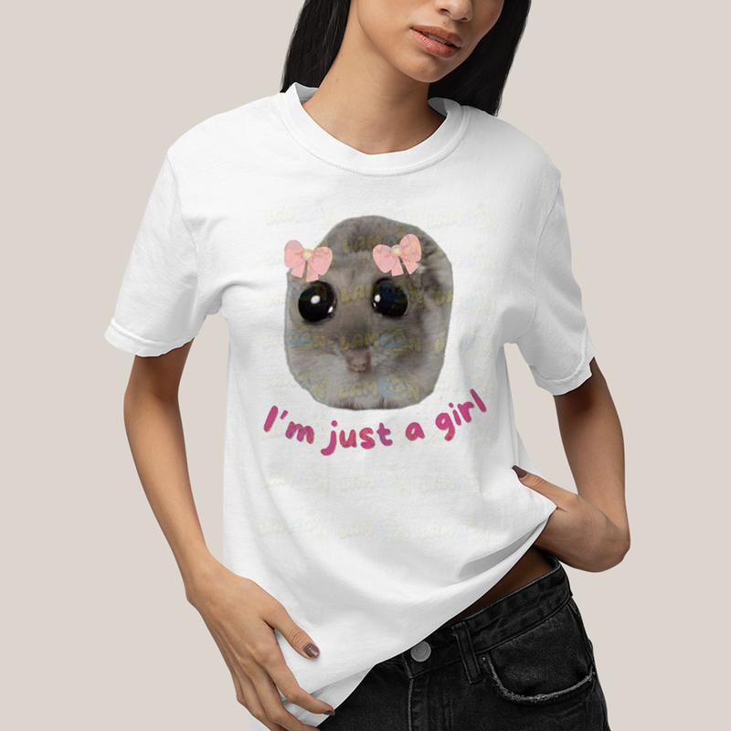 Camiseta Algodão Unissex T shirt Ratinho Sou Apenas Uma Garota