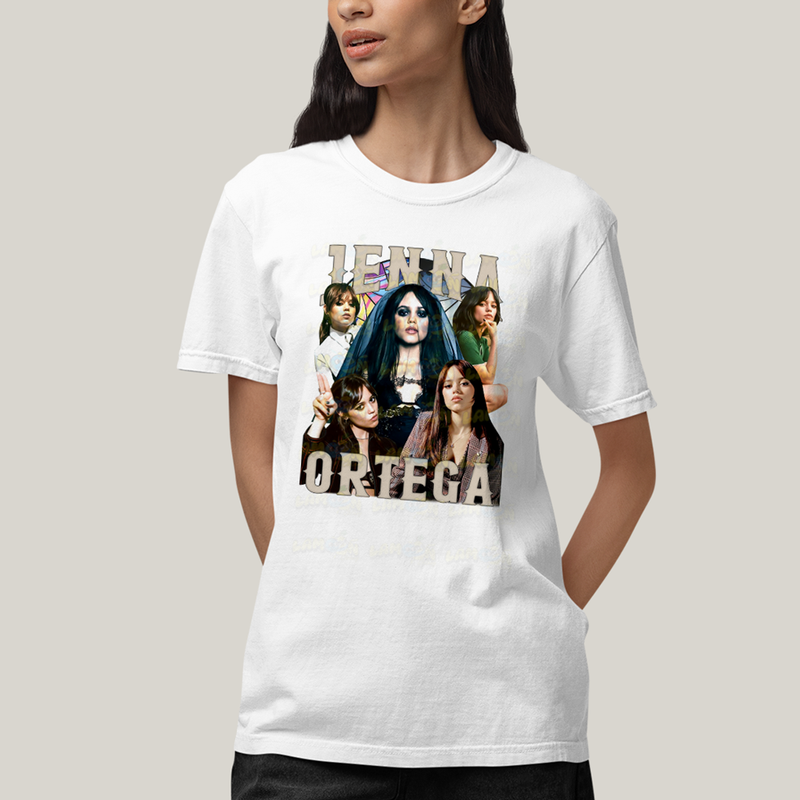 Camiseta Algodão Unissex T shirt Wandinha Jenna Ortega Atriz