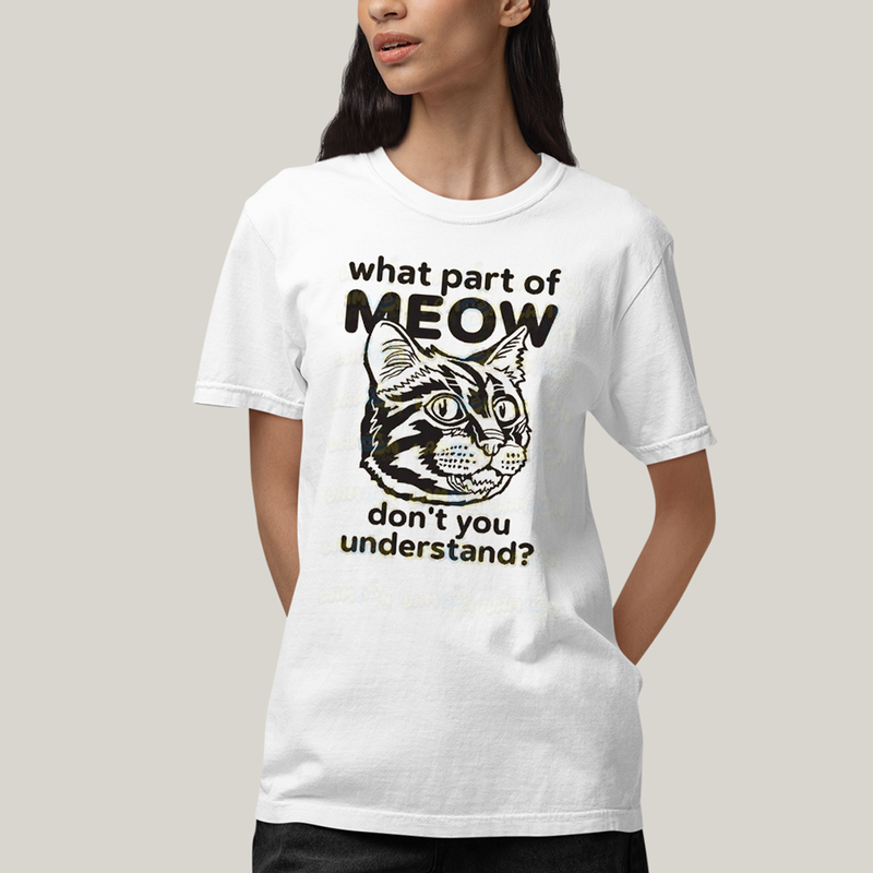 Camiseta Algodão Unissex T shirt Gato Que Parte do Miado Você Não Entendeu