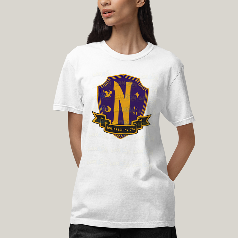 Camiseta Algodão Unissex T shirt Wandinha Unitas Est Invicta