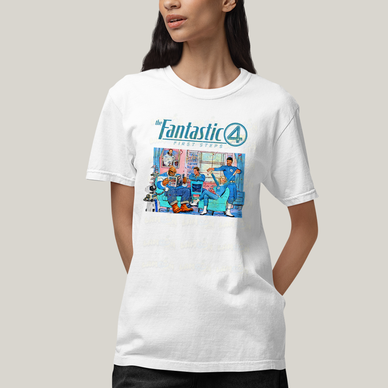 Camiseta Algodão Unissex T shirt The Fantastic Four First Steps 1