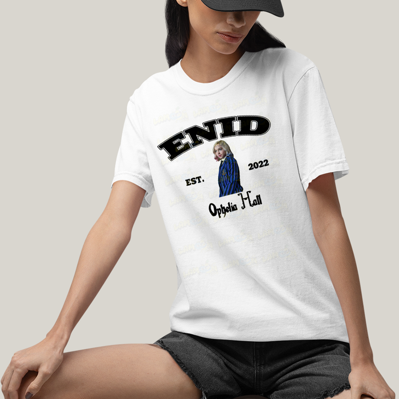 Camiseta Algodão Unissex T shirt Wandinha Enid Est 2022