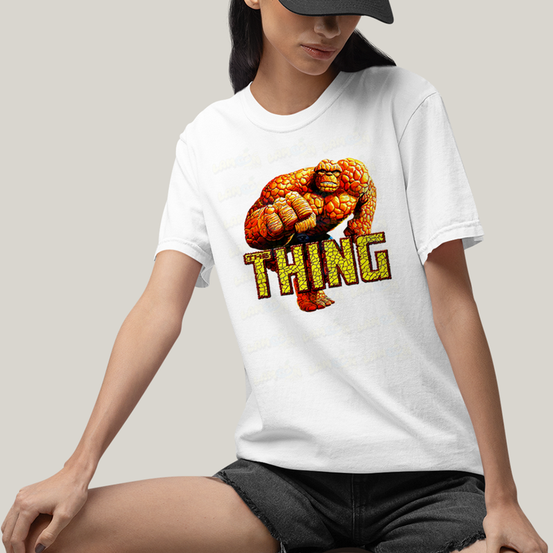 Camiseta Algodão Unissex T shirt Quarteto Fantástico Thing Coisa