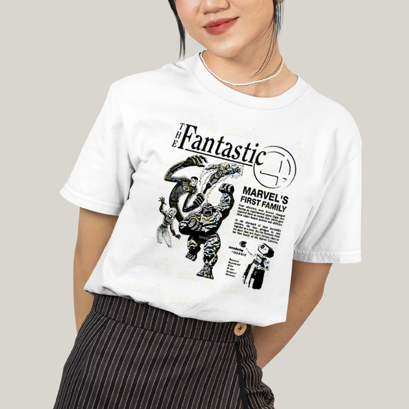 Camiseta Algodão Unissex T shirt The Fantastic Four First Family