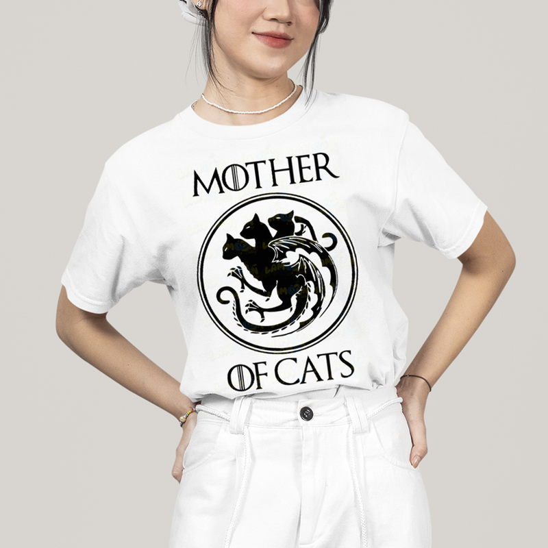 Camiseta Algodão Unissex T shirt Mother of Cats