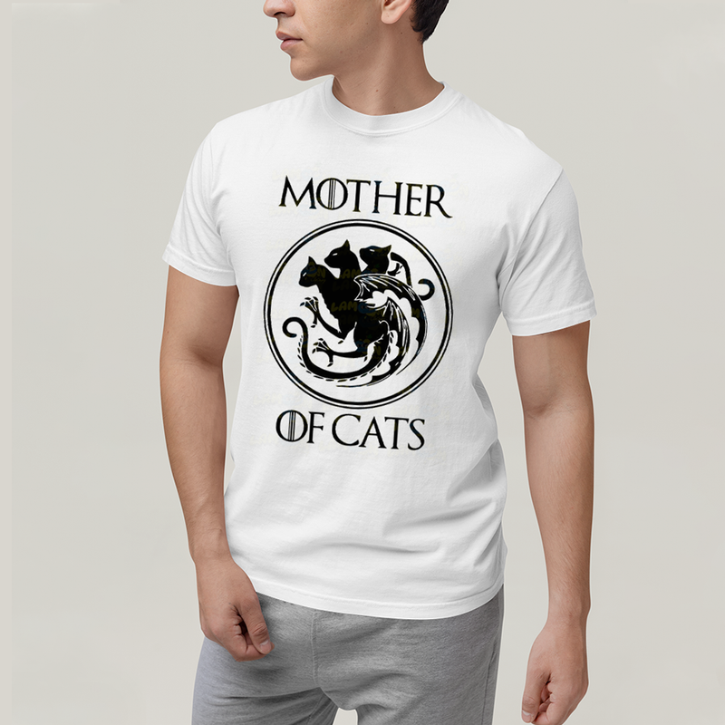 Camiseta Algodão Unissex T shirt Mother of Cats