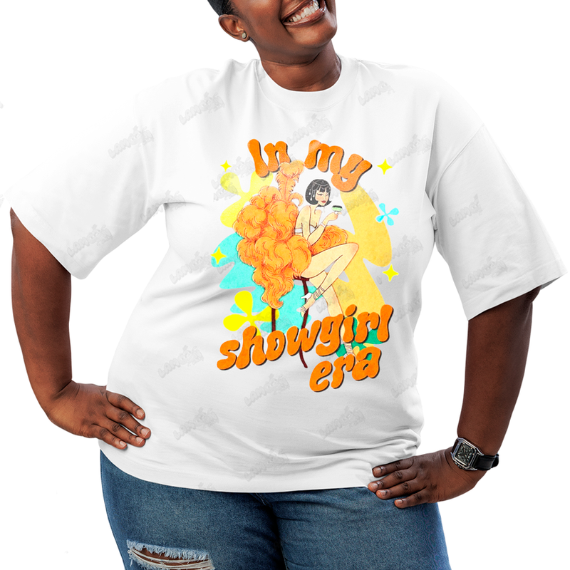 Camiseta Plus Size Algodão Taylor Swift Showgirl Era