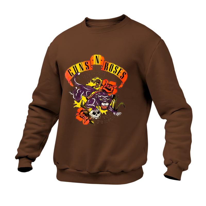 Moletom Gola Redonda Roses Banda Welcome To The Jungle