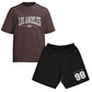 Kit Camiseta e Bermuda Tactel Los Angeles 98
