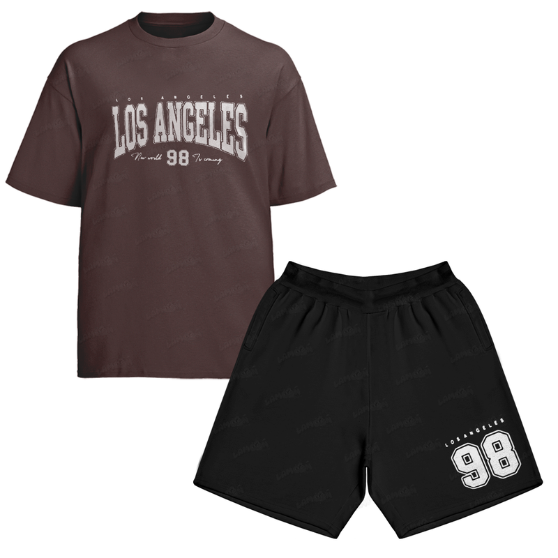 Kit Camiseta e Bermuda Tactel Los Angeles 98