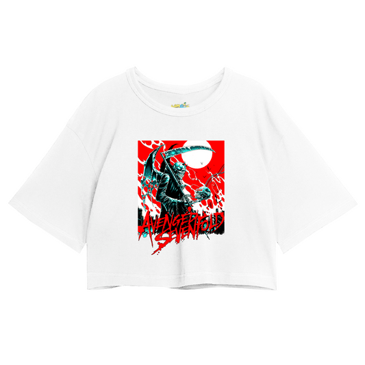 Cropped Oversized Avenged Seven Fold Caveira Error