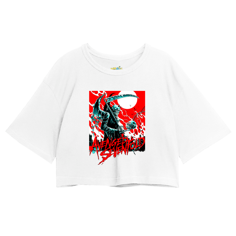 Cropped Oversized Avenged Seven Fold Caveira Error