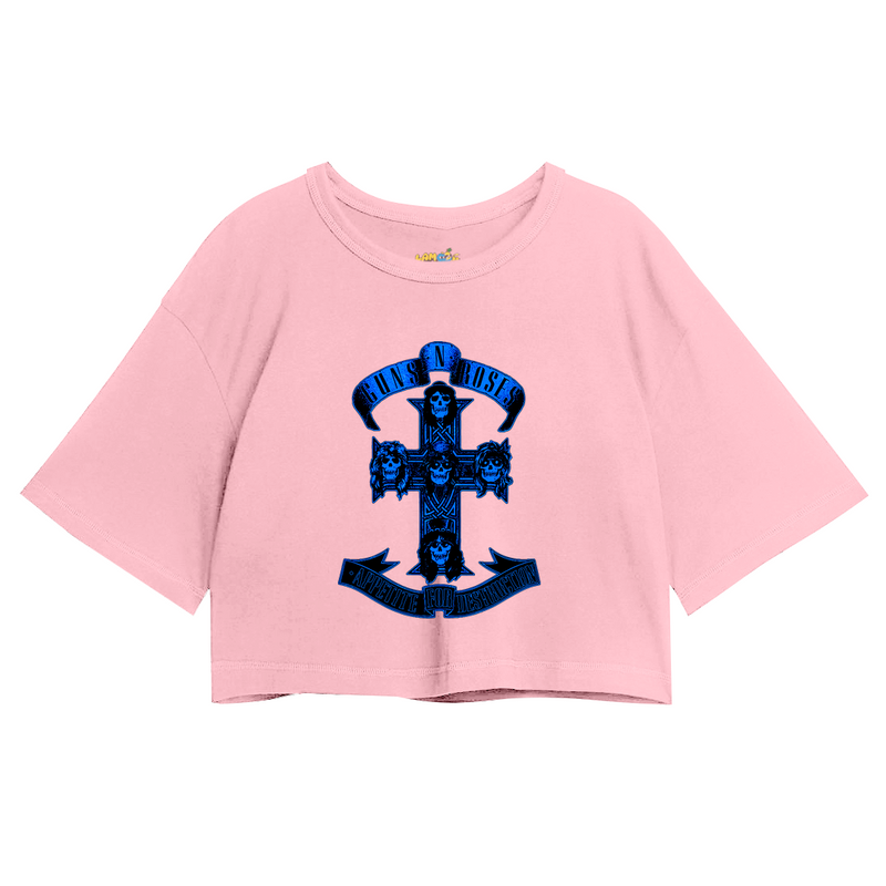 Cropped Oversized Roses Banda Appetite For Destruction