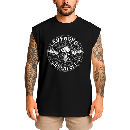 Regata Oversized Avenged Seven Fold Caveira Logo