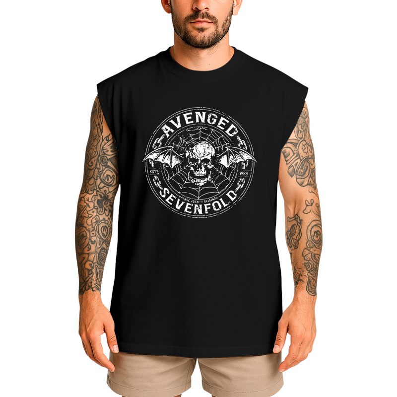 Regata Oversized Avenged Seven Fold Caveira Logo