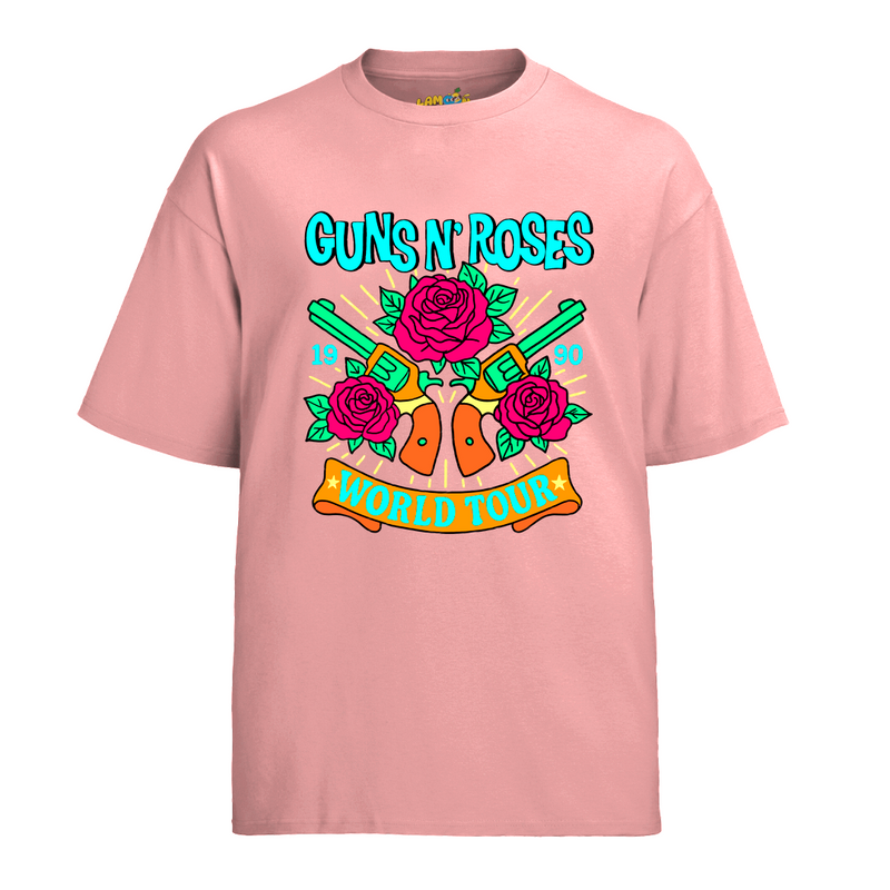 Camiseta Algodão Roses Banda World Tour 1990