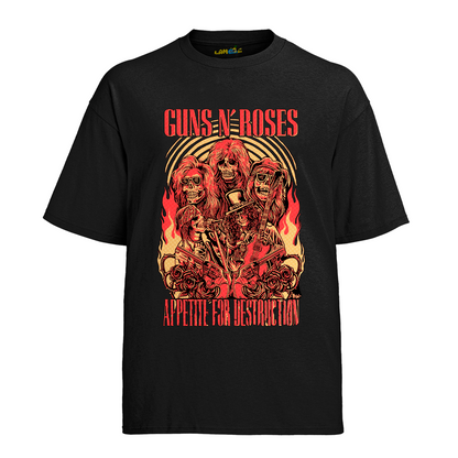 Camiseta Roses Banda Appetite For Destruction integrantes