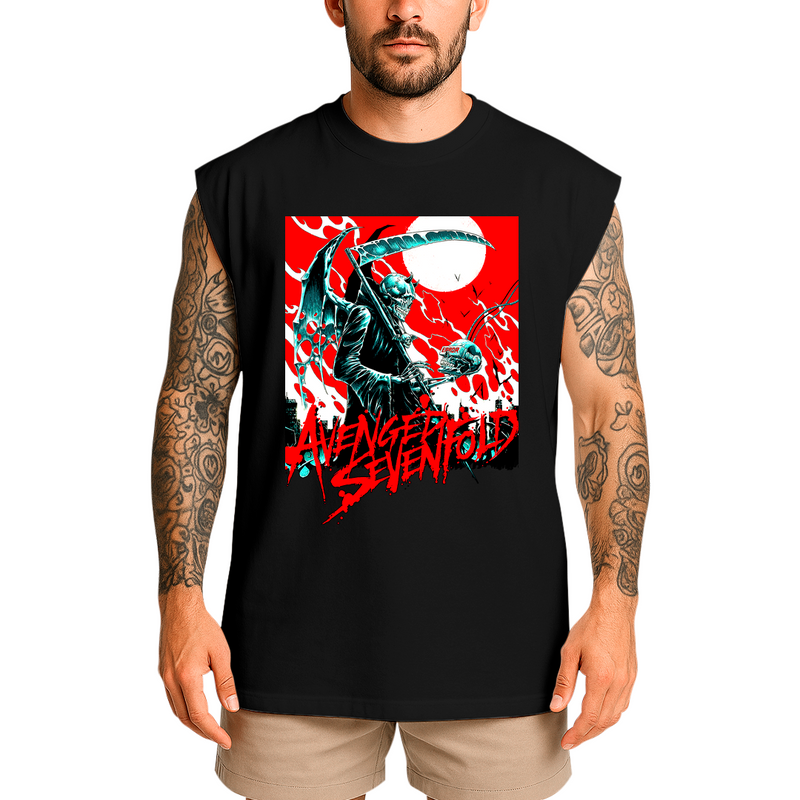 Regata Oversized Avenged Seven Fold Caveira Error