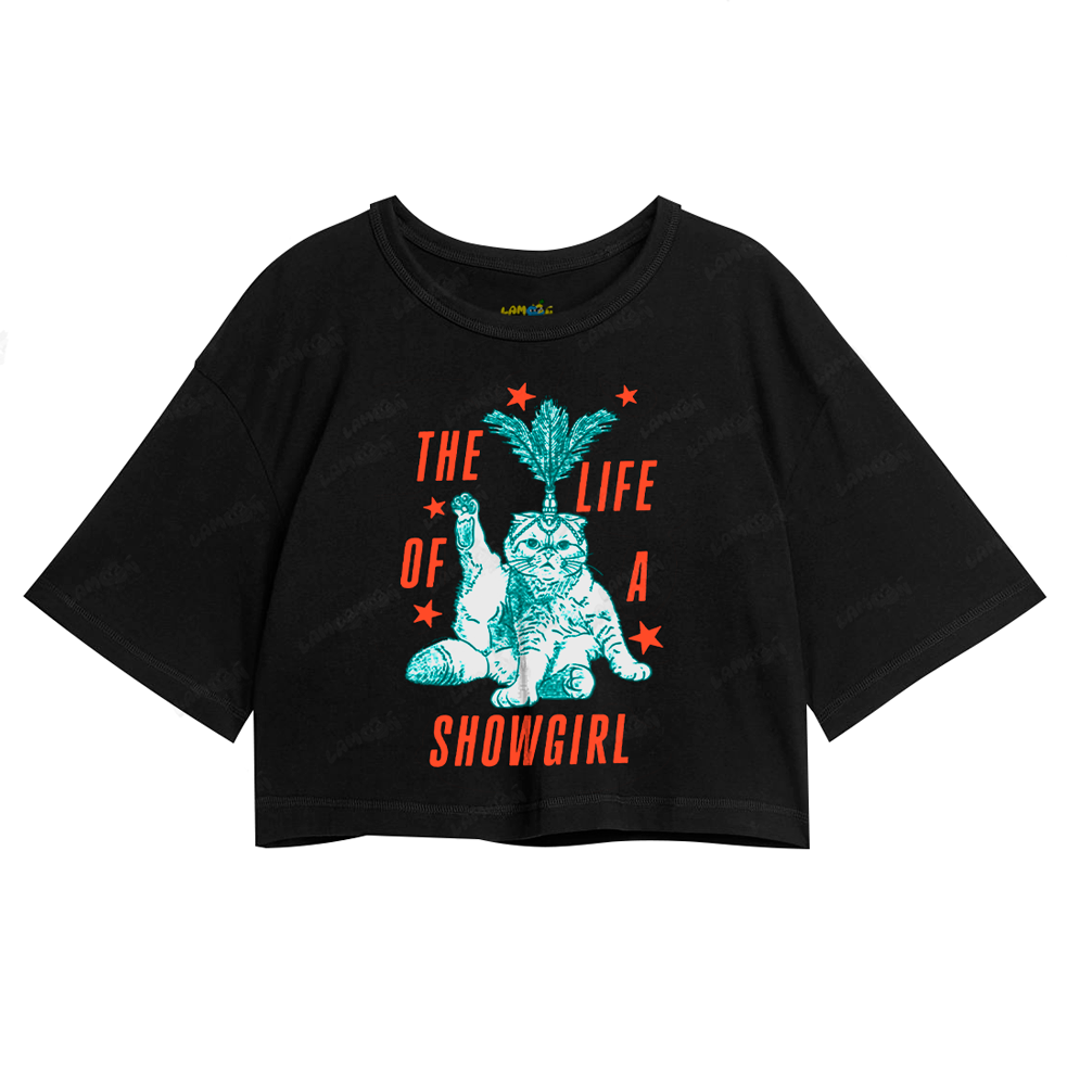 Cropped Oversized Algodão Taylor Swift Cat Showgirl