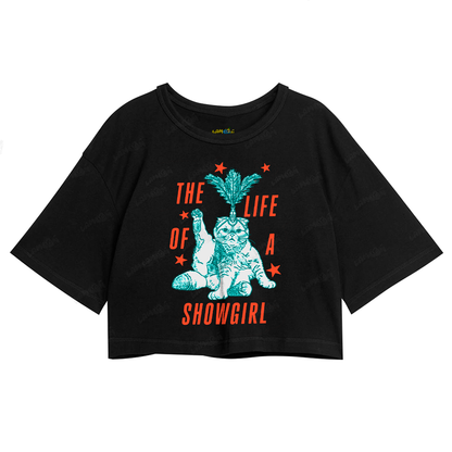 Cropped Oversized Algodão Taylor Swift Cat Showgirl