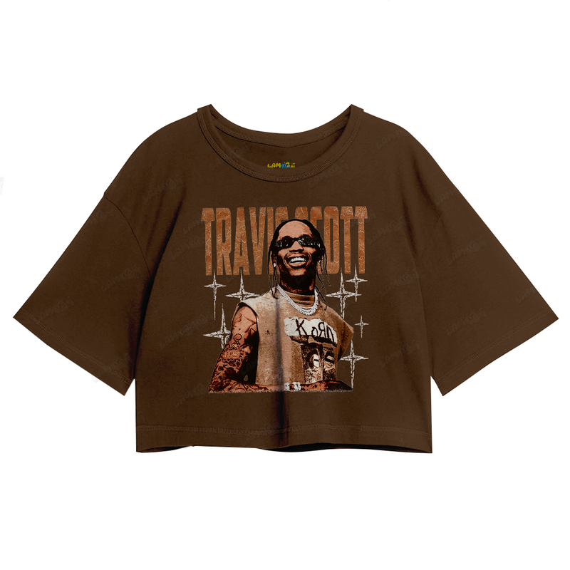 Cropped Oversized Algodão T shirt Travis Scott de Regata
