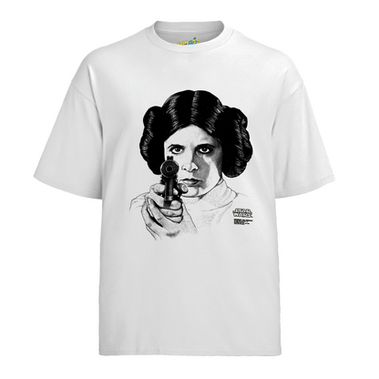 Camiseta Algodão Princesa Leia Star Gun