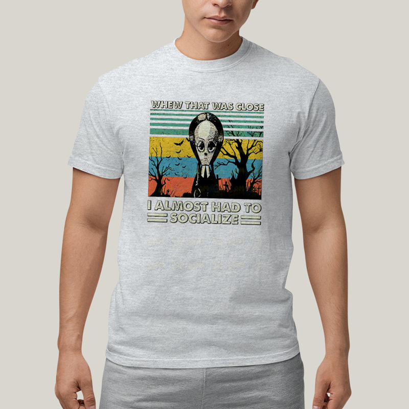 Camiseta Algodão Unissex T shirt Wandinha Quase Tive Que Socializar