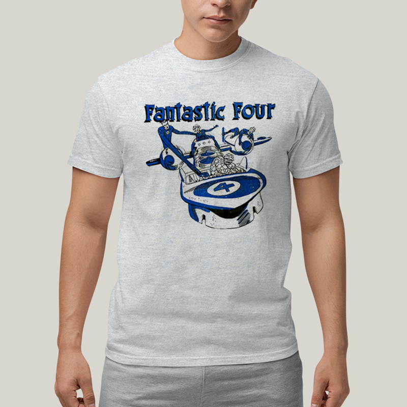 Camiseta Algodão Unissex T shirt Quarteto Fantástico Nave