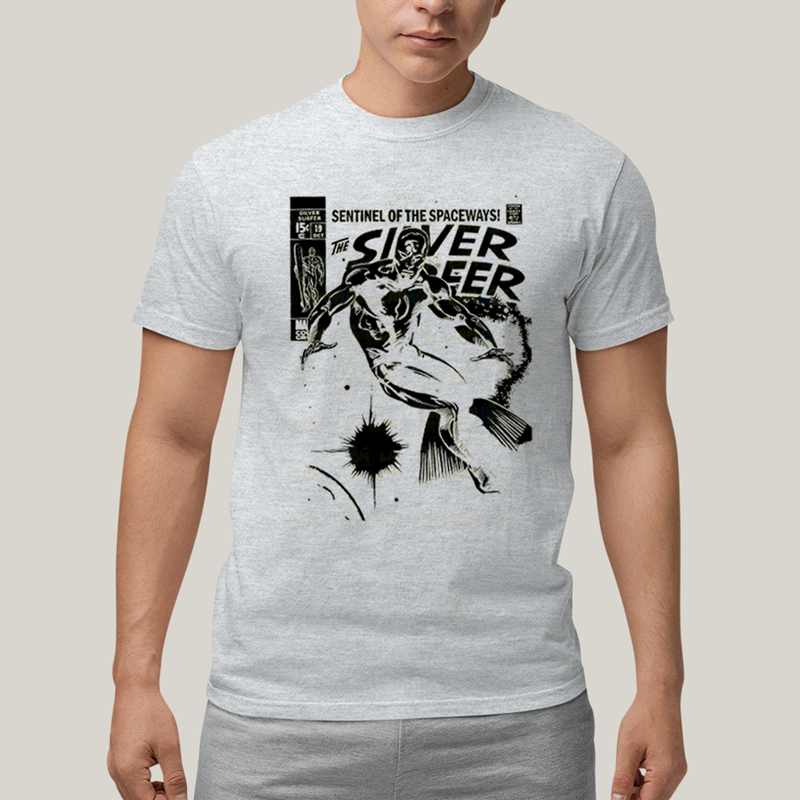 Camiseta Algodão Unissex T shirt Quarteto Fantástico O Surfista Prateado