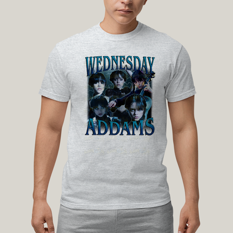 Camiseta Algodão Unissex T shirt Wandinha Wednesday Adams