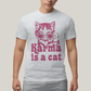 Camiseta Algodão Unissex T shirt Karma Is a Cat Pink