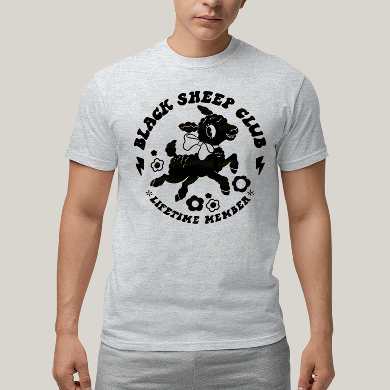 Camiseta Algodão Unissex T shirt Black Sheep Club