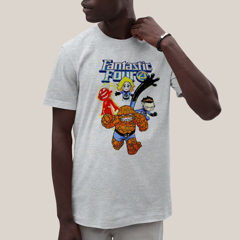 Camiseta Algodão Unissex T shirt Quarteto Fantástico Infantil