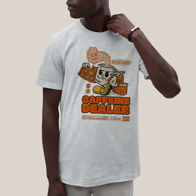Camiseta Algodão Unissex T shirt Traficante de Cafeina