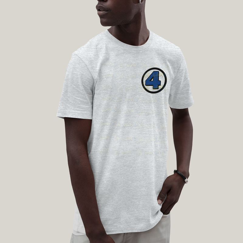 Camiseta Algodão Unissex T shirt Quarteto Fantástico Logo Clássica