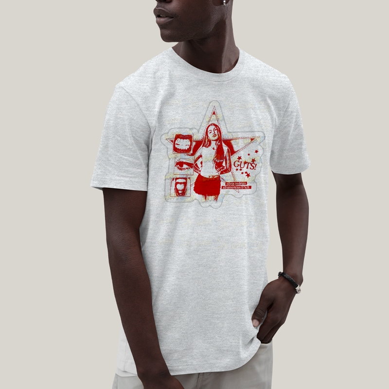 Camiseta Algodão Unissex T shirt Olivia Rodrigo Guts Star