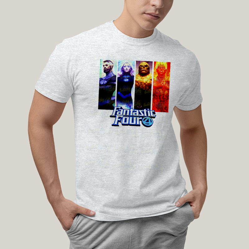 Camiseta Algodão Unissex T shirt Quarteto Fantástico Fantastic Four 4