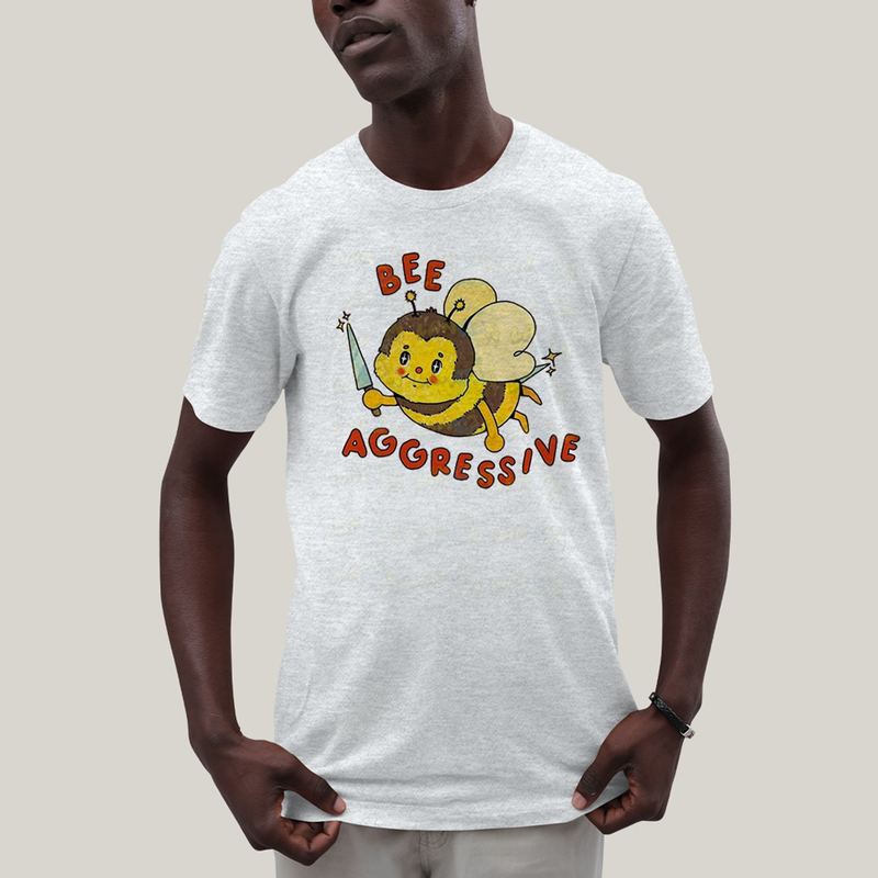 Camiseta Algodão Unissex T shirt Abelha Agressiva