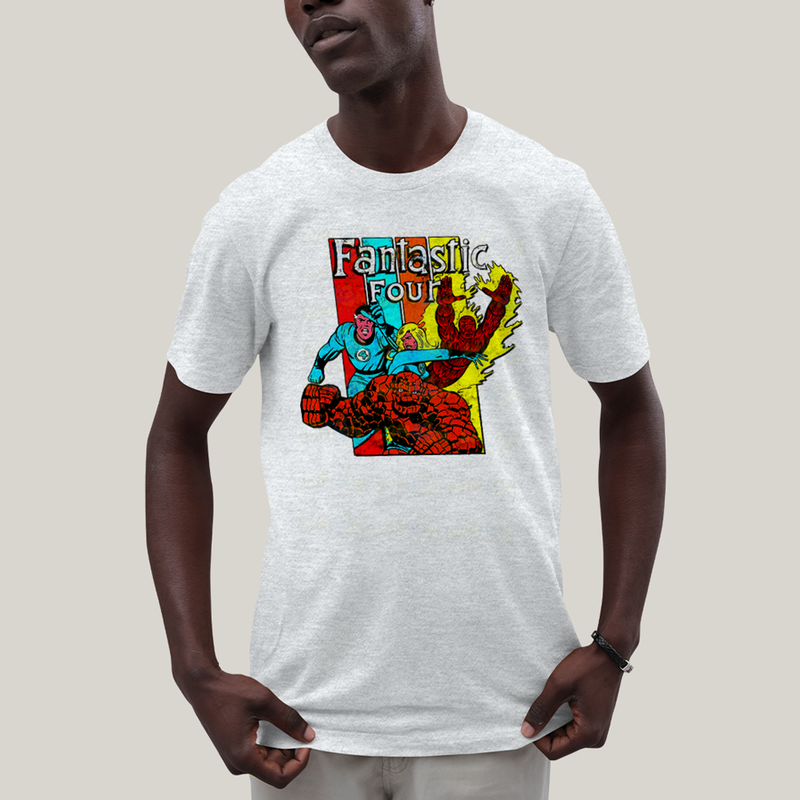 Camiseta Algodão Unissex T shirt Quarteto Fantástico Era de Prata 2