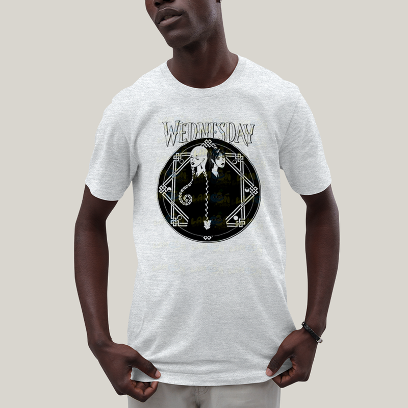 Camiseta Algodão Unissex T shirt Wandinha Wednesday Black White