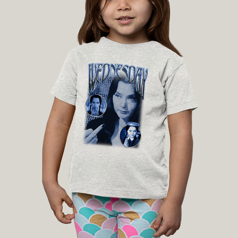 Camiseta Infantil Algodão Unissex T shirt Wandinha Retrô