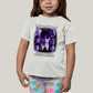 Camiseta Infantil Algodão Unissex T shirt Wandinha Roxo Wednesday Eu Não Sou Estranho, Todo Mundo é
