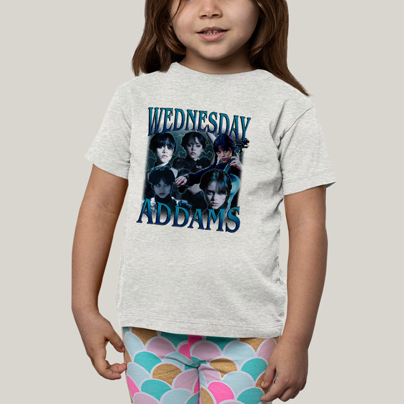 Camiseta Infantil Algodão Unissex T shirt Wandinha Wednesday Adams