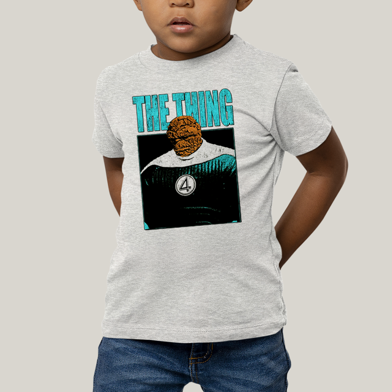 Camiseta Infantil Algodão Unissex T shirt Quarteto Fantástico Primeiros Passos The Thing O Coisa