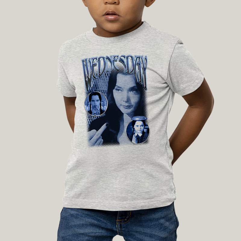 Camiseta Infantil Algodão Unissex T shirt Wandinha Retrô