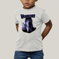 Camiseta Infantil Algodão Unissex T shirt Wandinha Roxo Wednesday