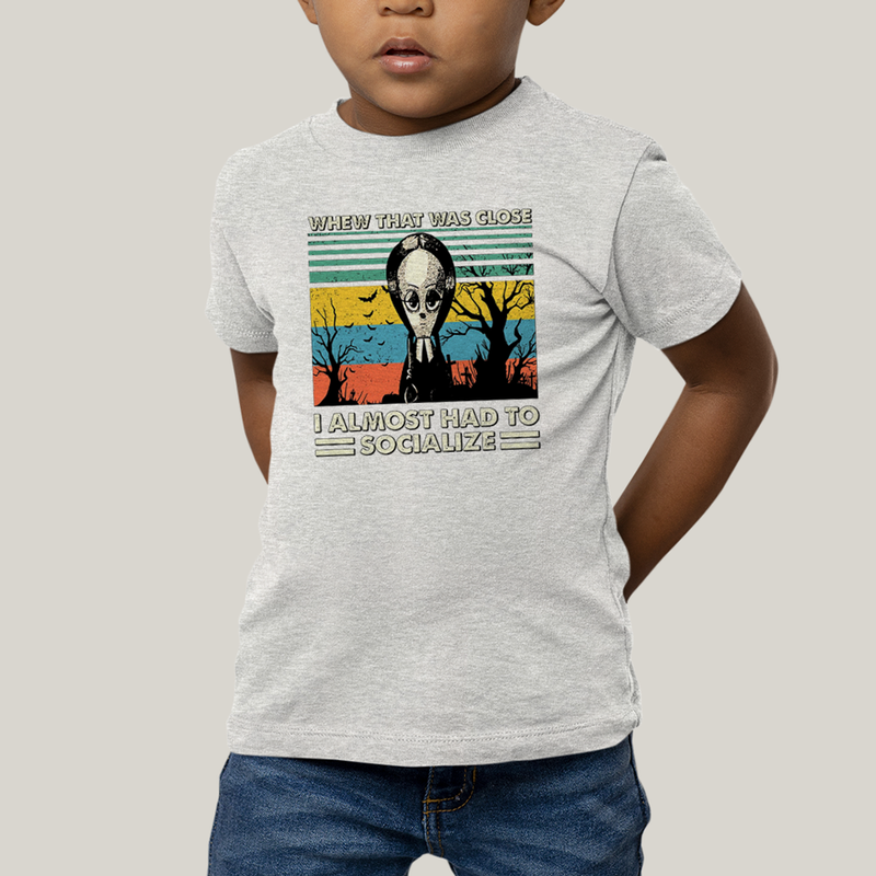 Camiseta Infantil Algodão Unissex T shirt Wandinha Quase Tive Que Socializar