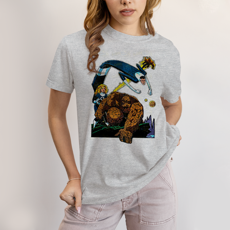 Camiseta Algodão Unissex T shirt O Quarteto Fantástico Cartoon